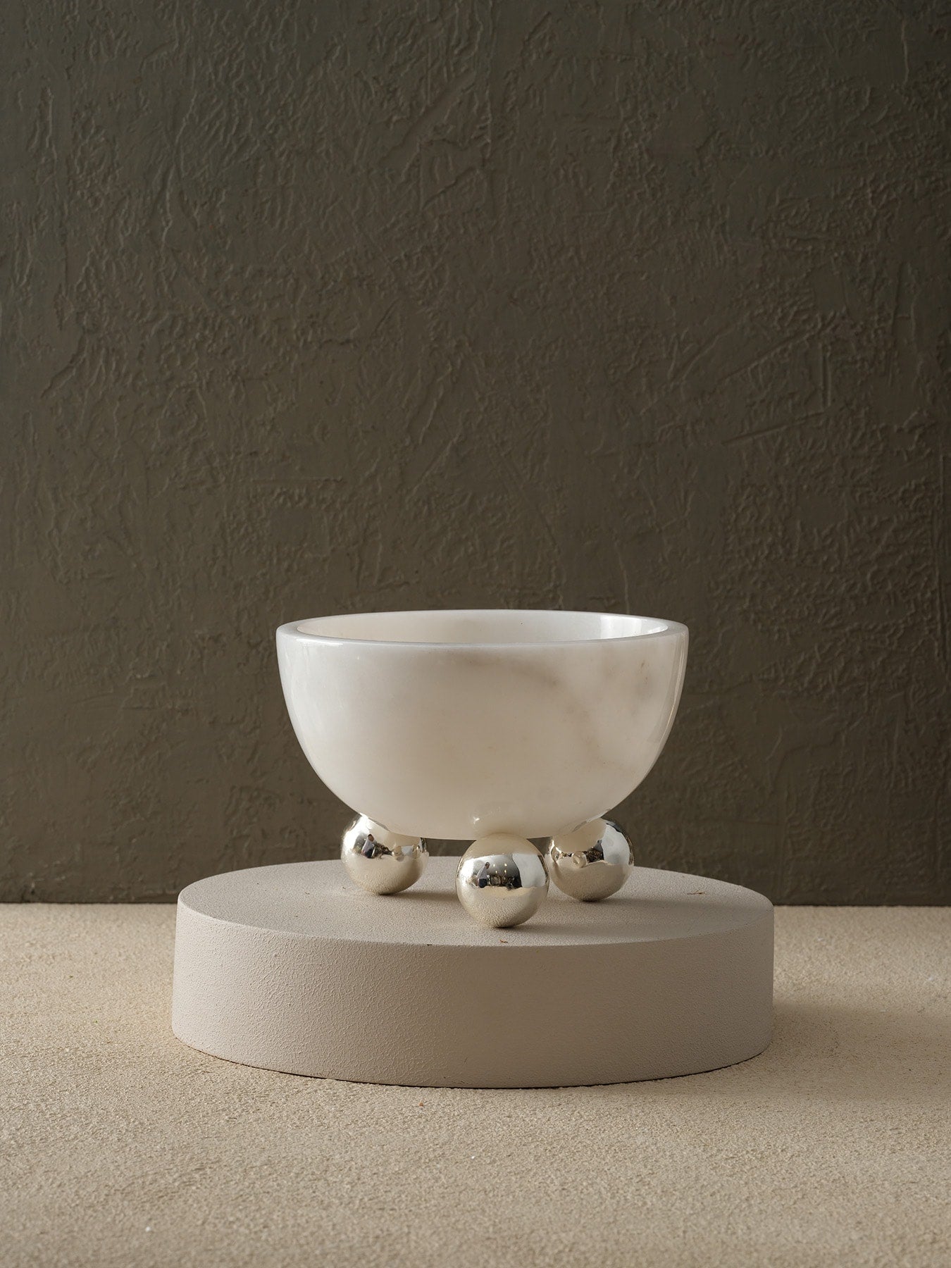 3 Top Ayak Mermer Çanak