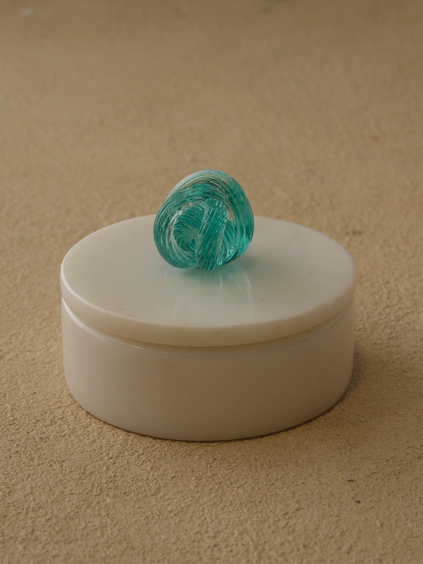 Cam Örgü Kulplu Kutu