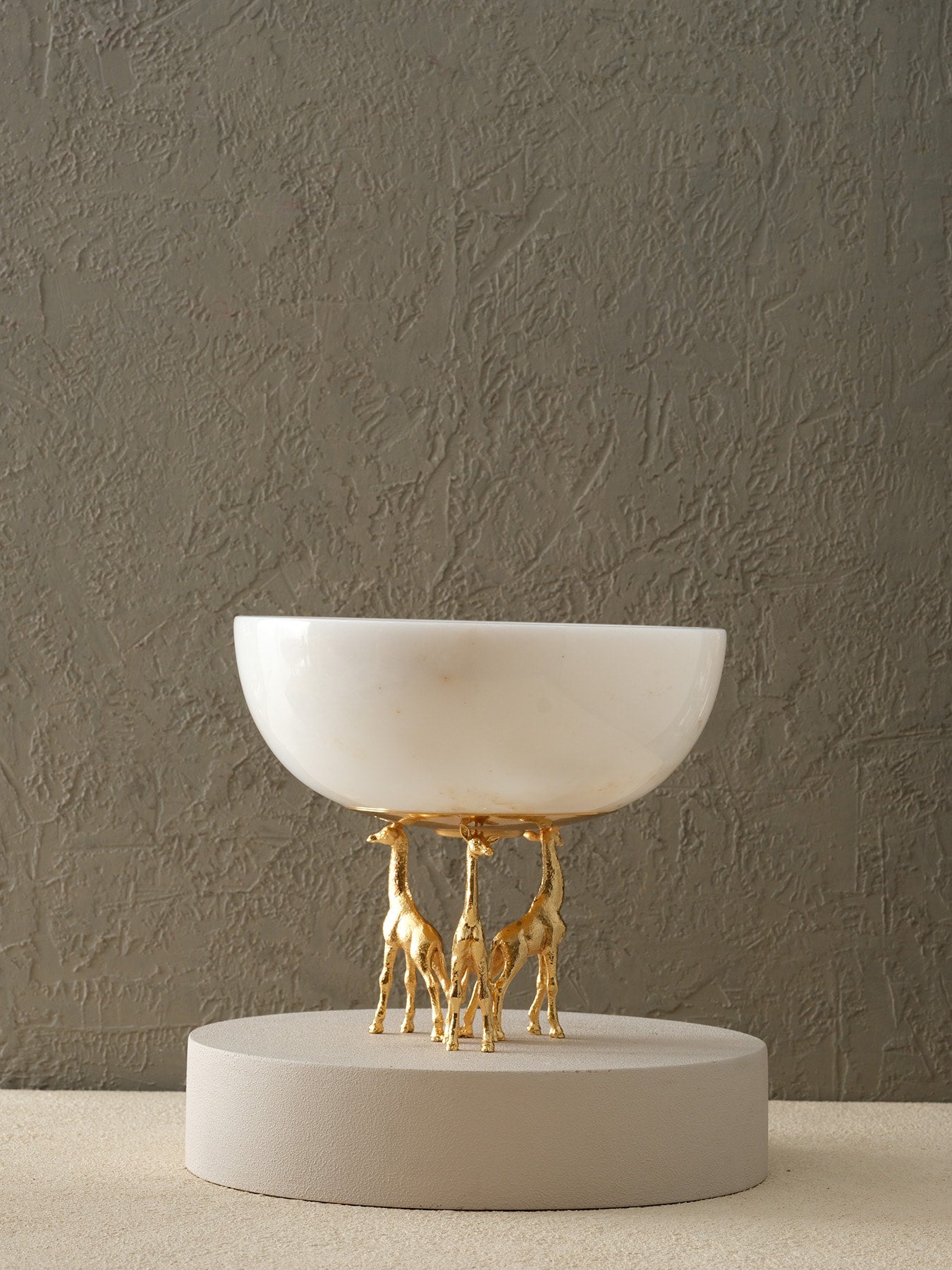 3 Zürafalı Mermer Çanak