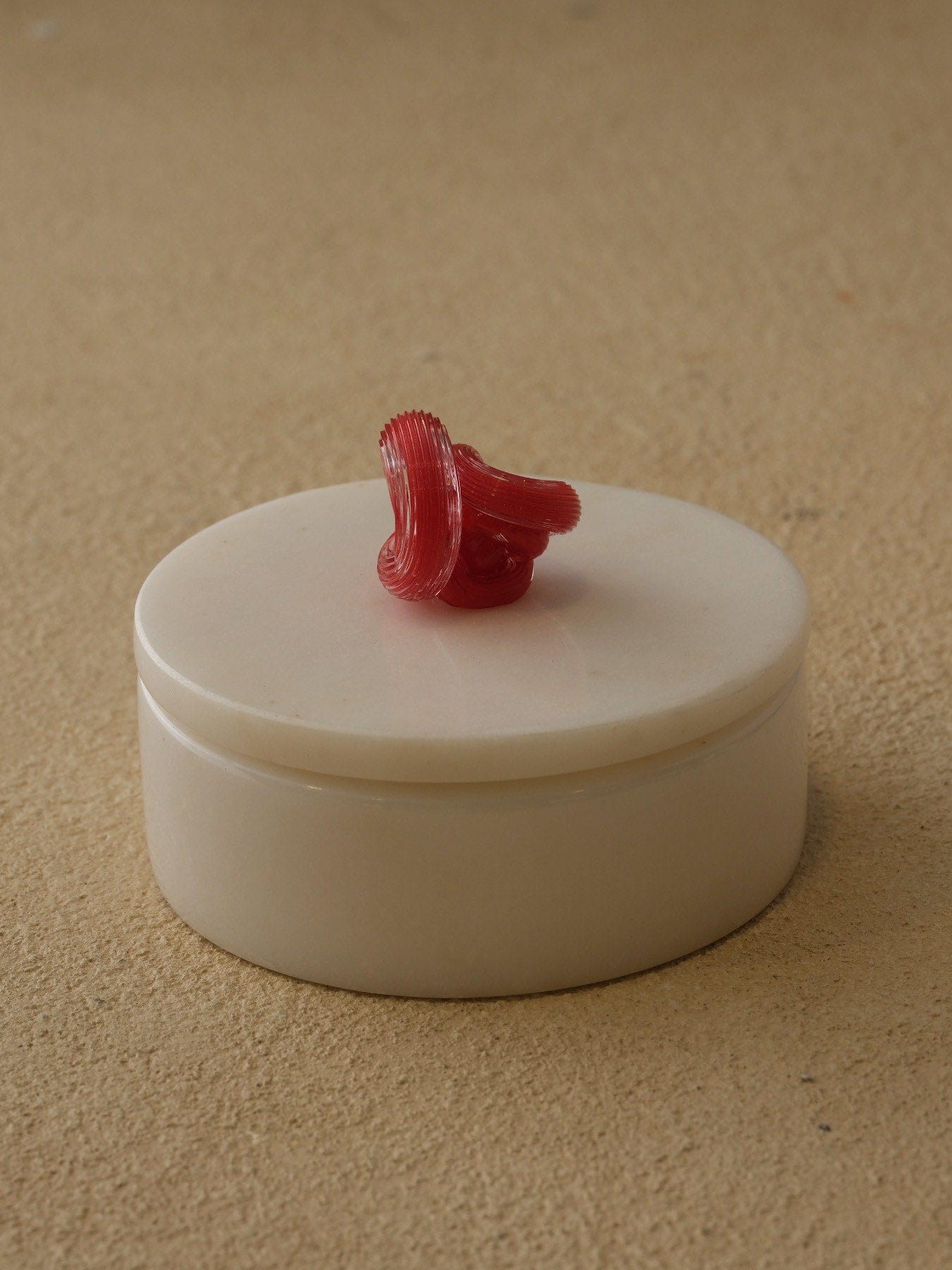 Cam Örgü Kulplu Kutu