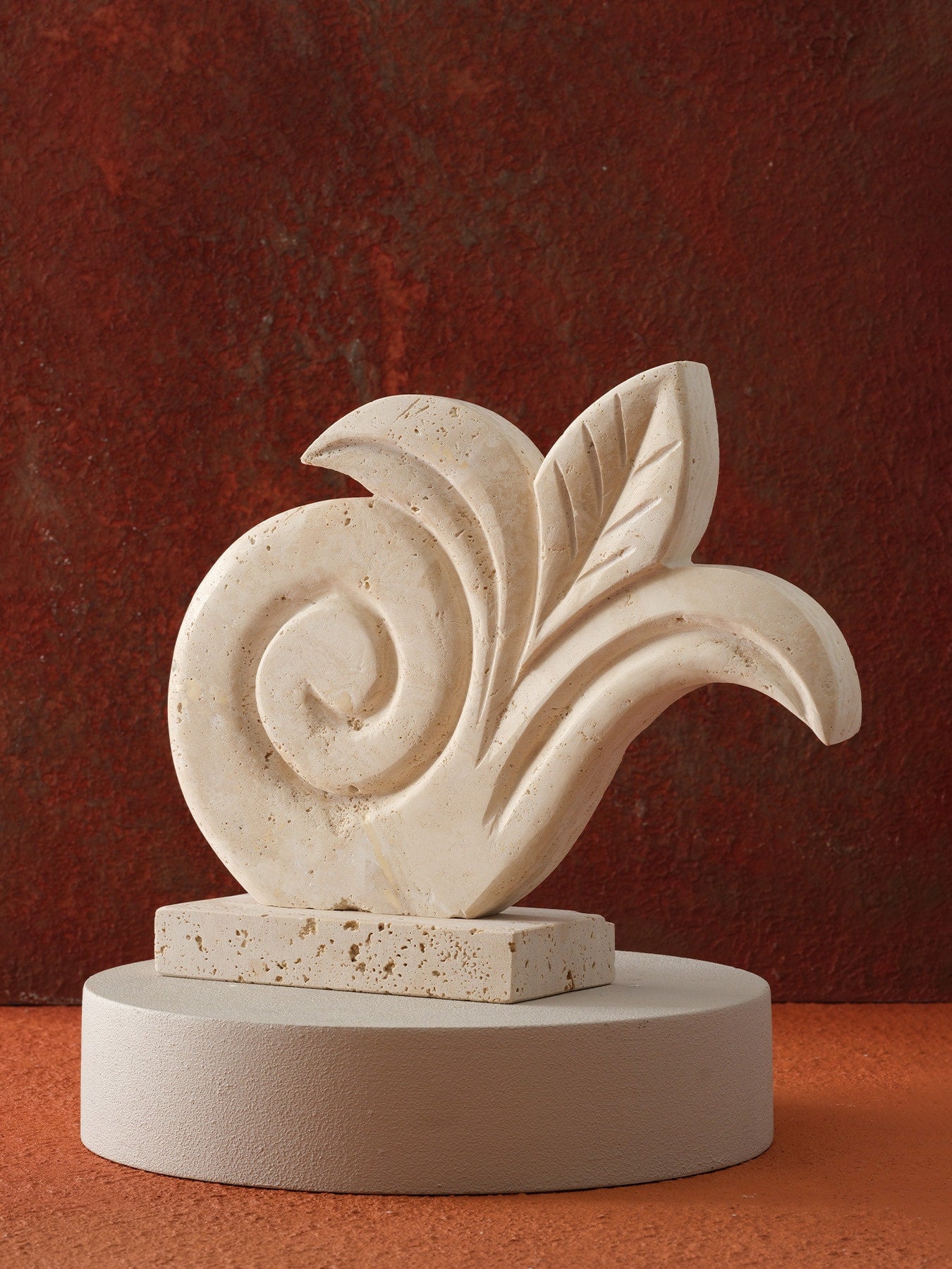 Traverten Defne Yaprağı Dekor