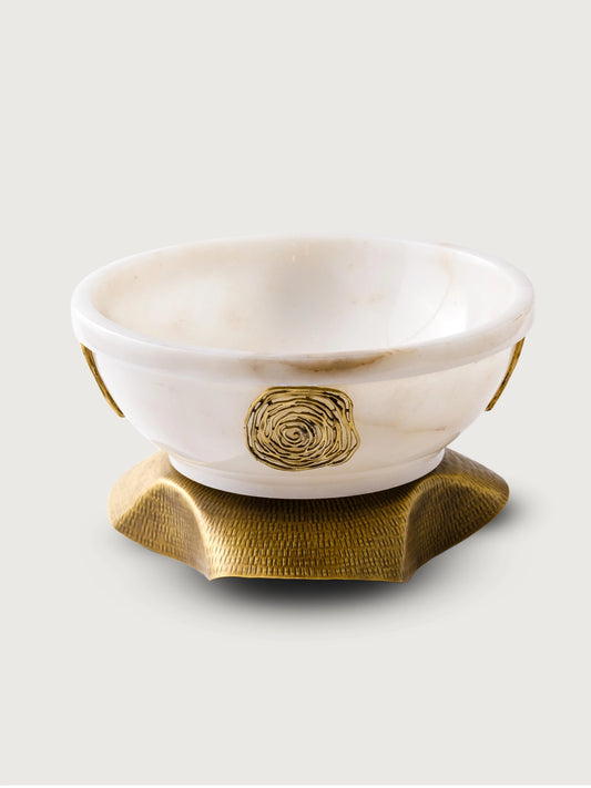 Amorf Pirinç Ayaklı Çanak