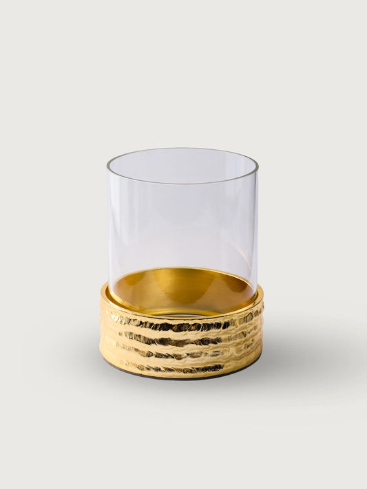 Pirinç Akıtma Cam Şamdan