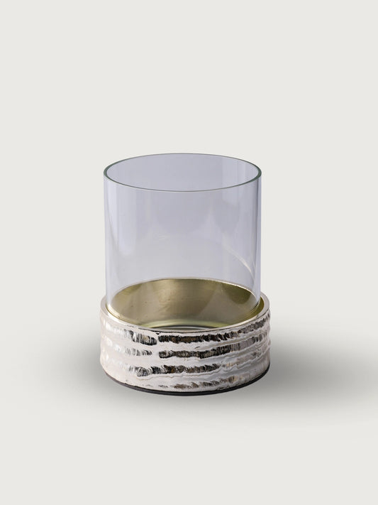 Pirinç Akıtma Cam Şamdan