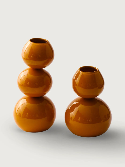 2 Boğumlu Cam Vazo-Hardal