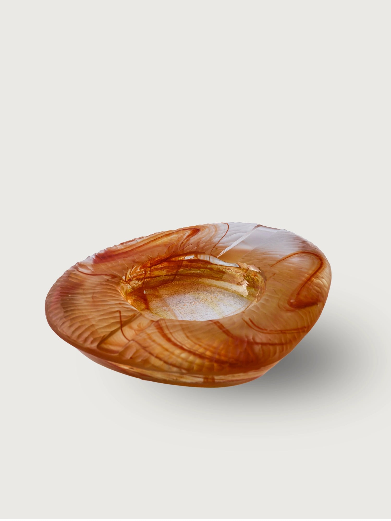 Çizgi Dekorlu Cam Küllük