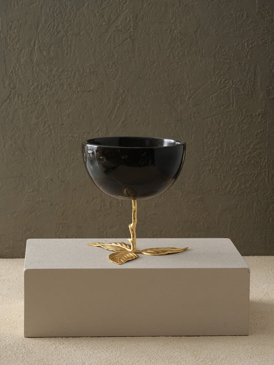 3 Pirinç Yaprak Ayaklı Çanak