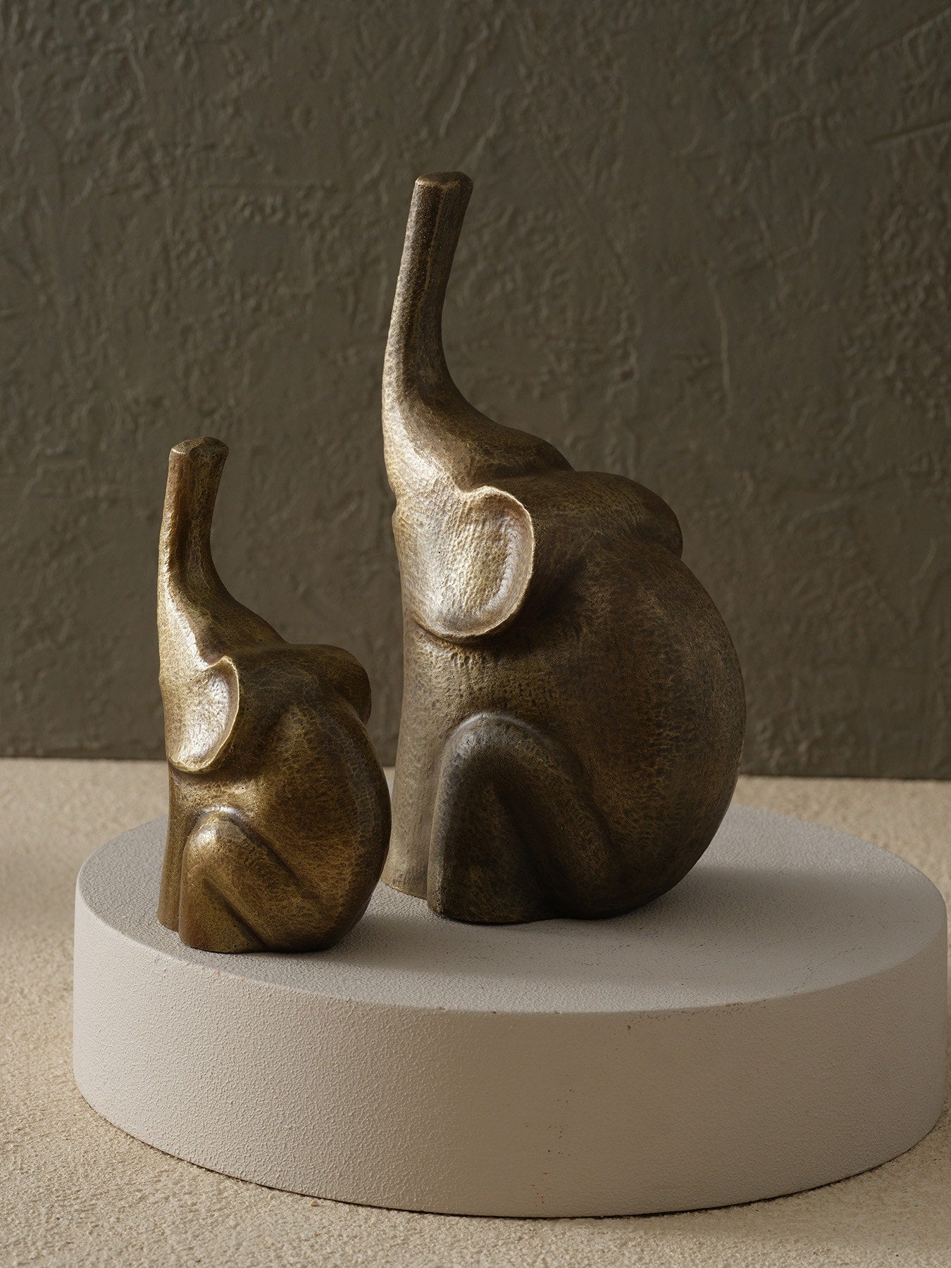 Pirinç Fil Dekor - Büyük Boy