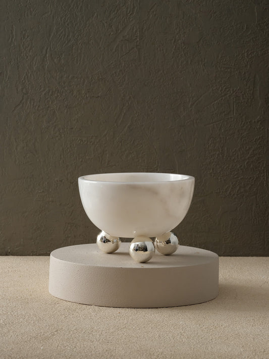 3 Top Ayak Mermer Çanak