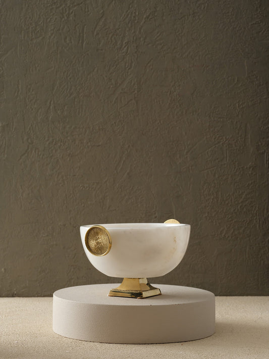 Pirinç Düğmeli Çanak