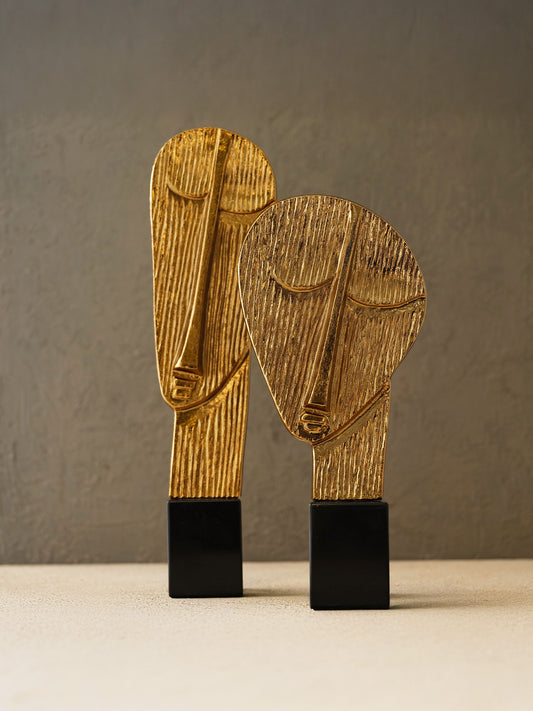 Soyut Pirinç Yüz - Büyük Boy