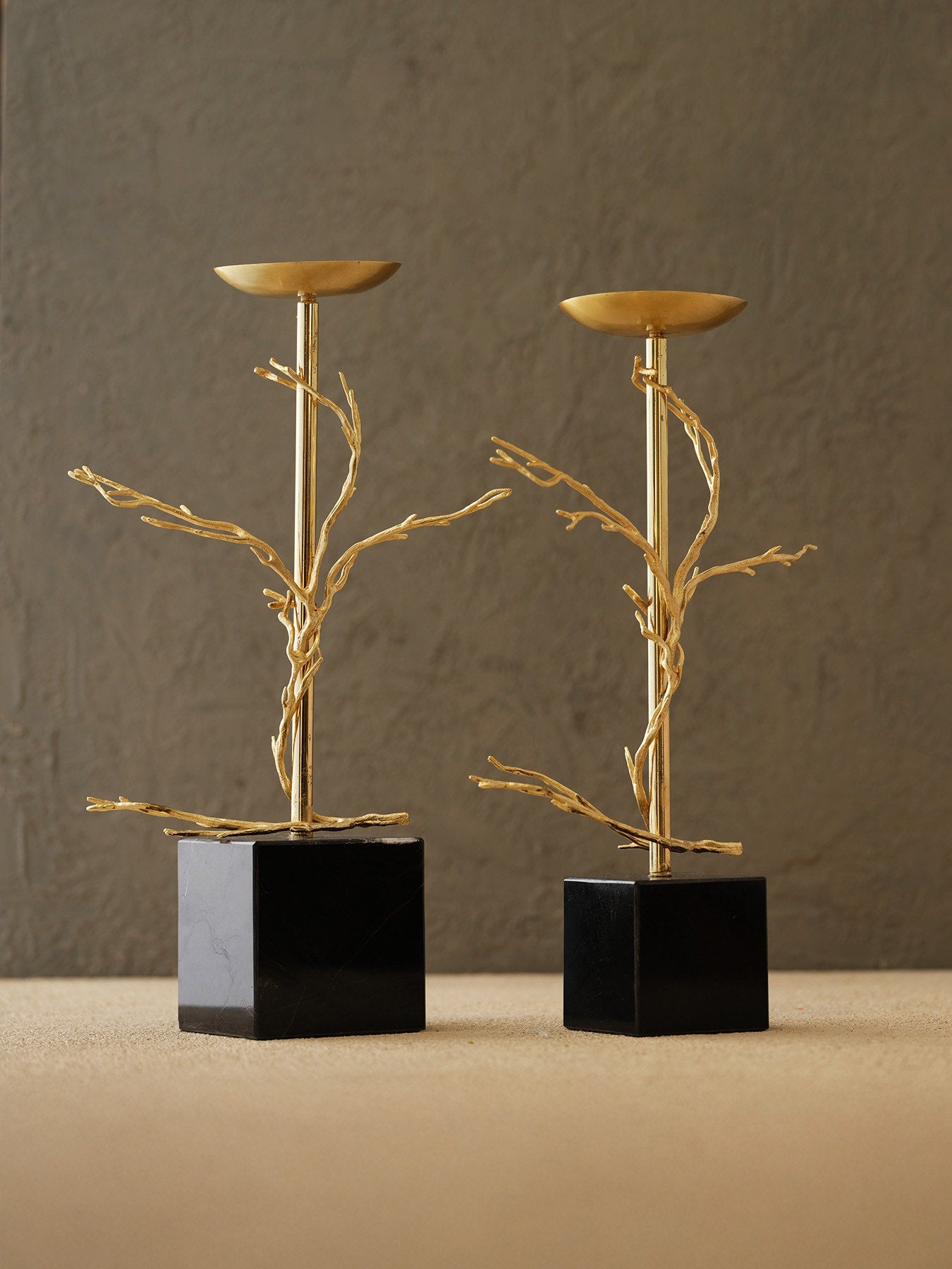 Pirinç Dallı Mumluk-Gold - Orta Boy