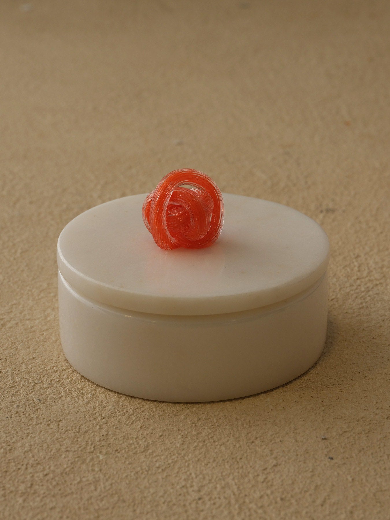 Cam Örgü Kulplu Kutu