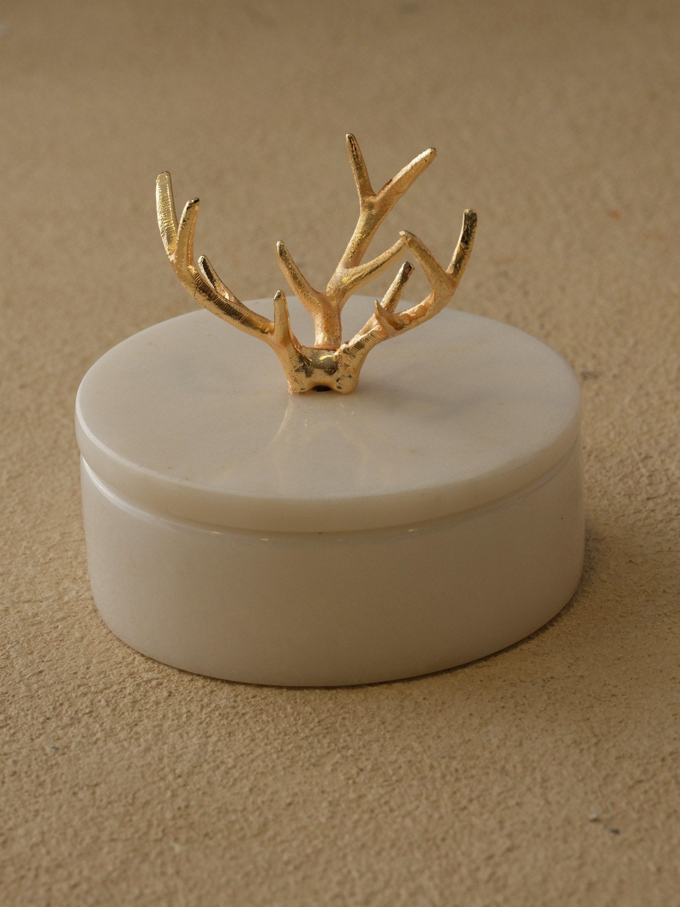 Pirinç Boynuz Kutu Beyaz