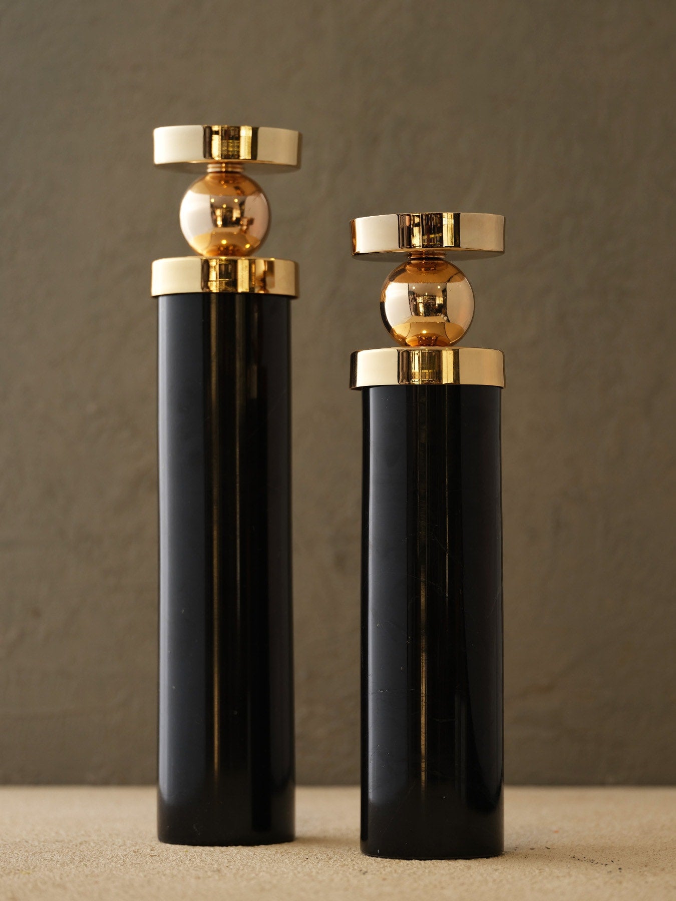 Mermer Silindir Şamdan - Büyük Boy