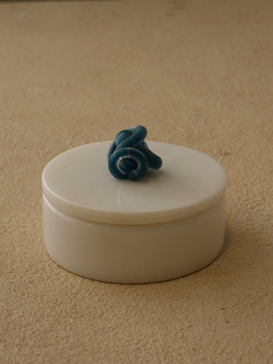 Cam Örgü Kulplu Kutu