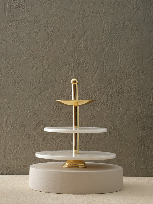 3 Katlı Yuvarlak Sunumluk