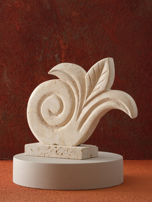 Traverten Defne Yaprağı Dekor