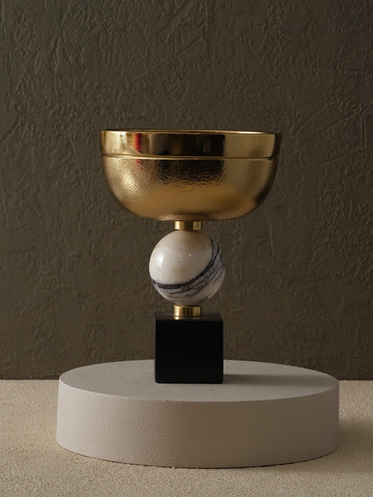 Küp ve Küre Ayaklı Pirinç Çanak