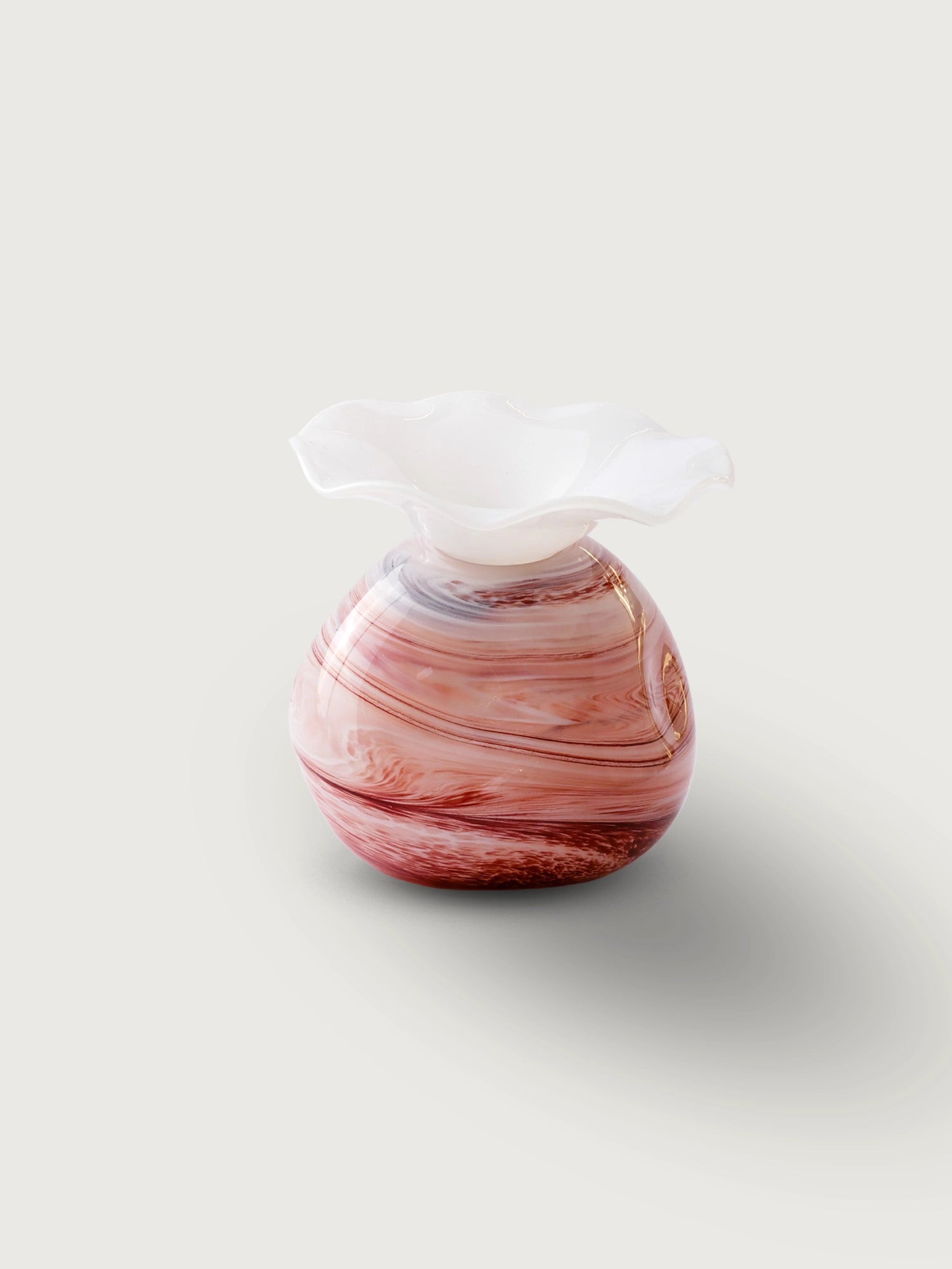 Marleth.co el yapımı orta boy şeffaf murano cam koku difüzörü lüks ev aksesuarı sanat objesi